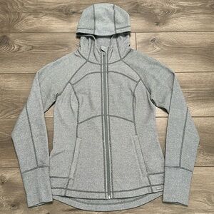 Prana Rockaway‎ Full Zip Gray Texture Hoodie Jacket Size Small